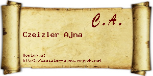 Czeizler Ajna névjegykártya